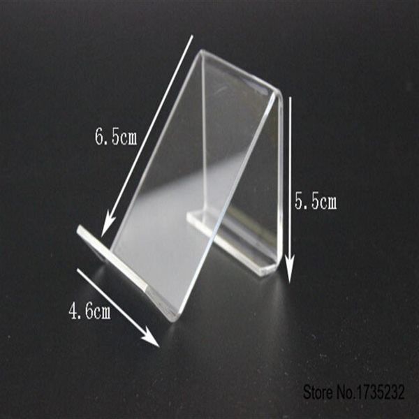 20 Stück Acryl-Telefon-Display-Halter transparenter Feuerzeug-Display-Ständer MP3-Halter Display-Rack-Halterung238n