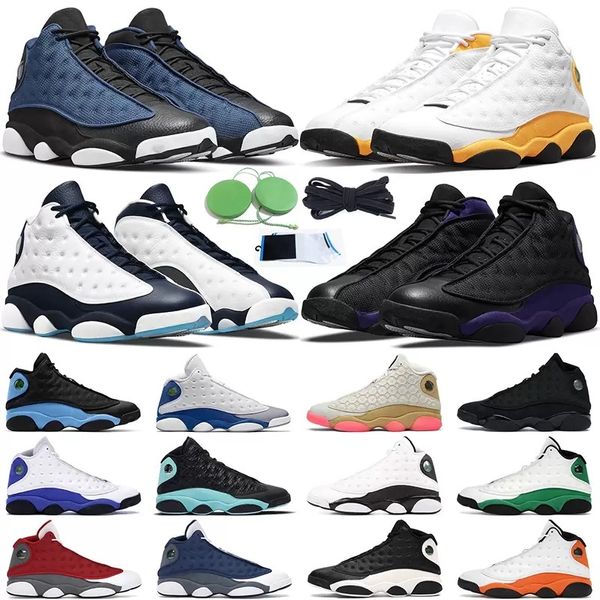 Nuovo Jumpman 13s Scarpe da basket size uomini blu scuro del sol retro università blu ossidiana florida fortunato green court viola nero gatto 13 maschile