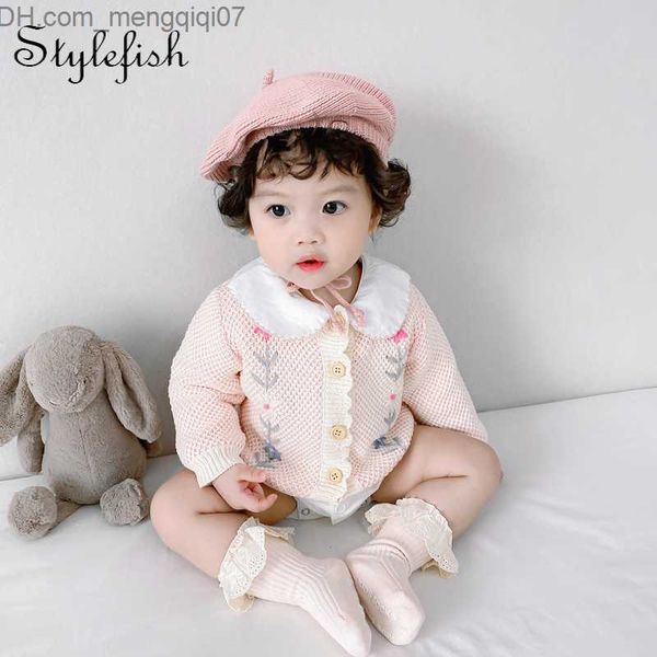 Mantel Frühlings- und Herbst-Babypullover, Babystrick, handgewebte, bestickte Oberbekleidung, alle passenden Strickjacken Z230719