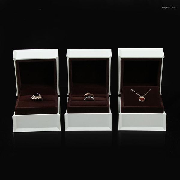 Schmuckbeutel, 1 Stück, 7,8 x 7,8 x 7,2 cm, europäische Klavierlack-Backbox, Ohrring, Doppelring, Halskette, Geschenk, Hochzeit, Verpackung