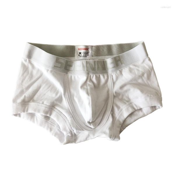 Mutande Intimo uomo Cotone Boyshort giapponese Plain Vita bassa U Bag Boxer traspiranti semplici e comodi