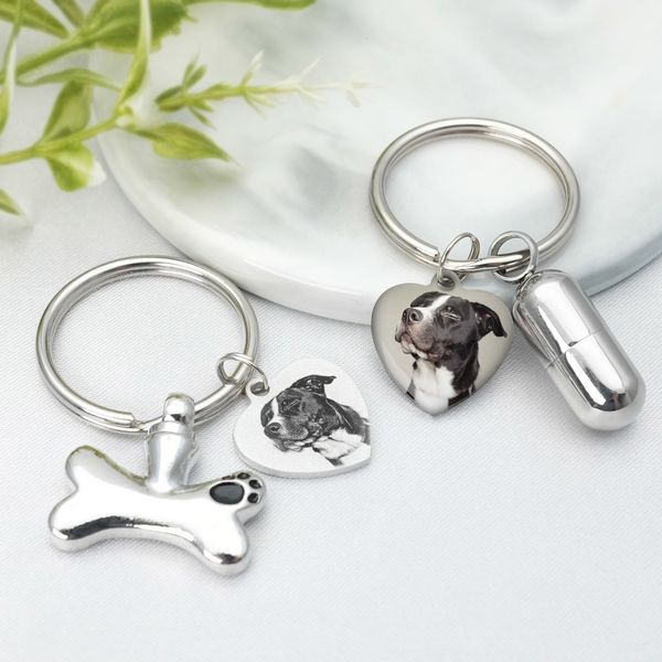 Chaveiros Colhedores Urna Pet Personalizada Chaveiro Urna Cachorro Chaveiro Memorial Pet Gato Cilindro Urna Cremação Chaveiro Pet Po Lembrança Cinzas Jóias 230718