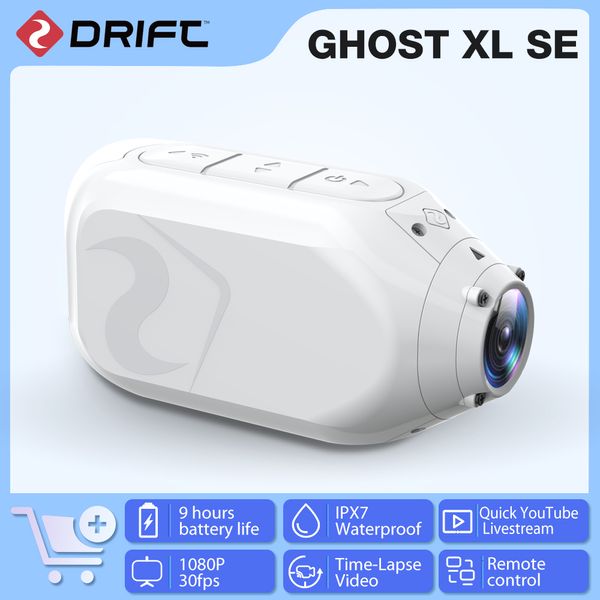 Sport-Action-Videokameras Drift Ghost XL Snow Edition Action-Kamera 1080P HD WiFi Live-Streaming Sportkamera Wasserdicht für Fahrradhelm Motorrad Cam 230718