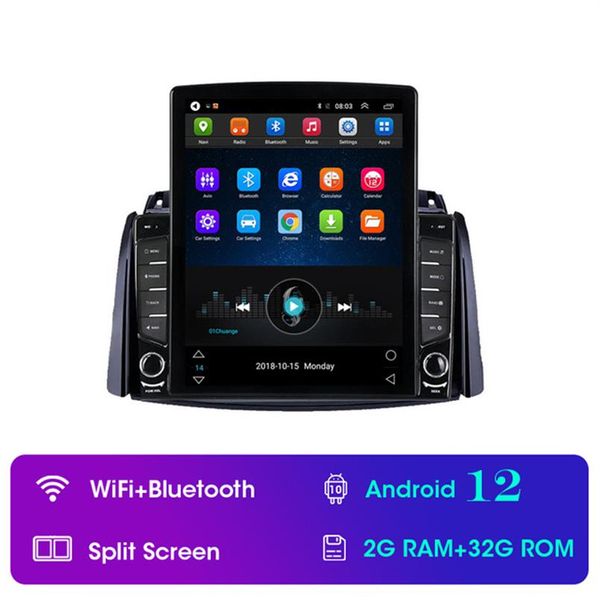 Android HD Touchscreen 9 Zoll Auto Video Head Unit für 2009–2016 Renault Koleos Bluetooth GPS Navigationsradio mit AUX-Unterstützung OBD243P