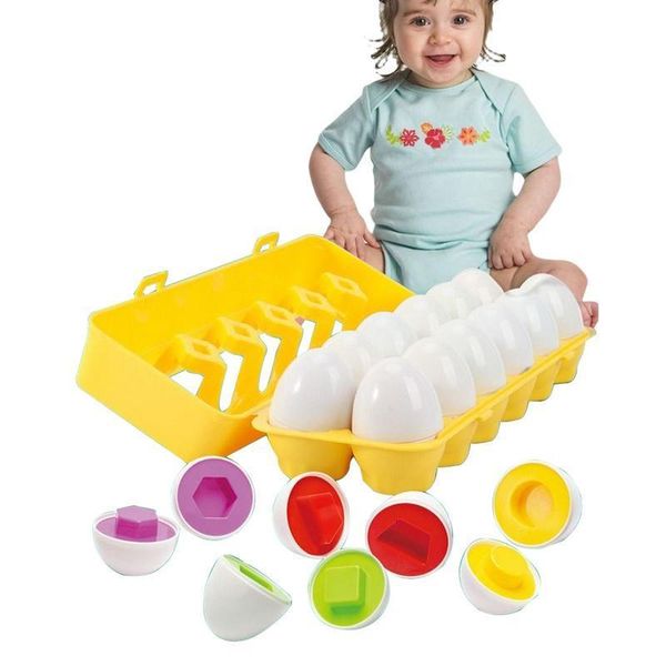 Интеллектуальные игрушки формы и сопоставления цвета игрушки Montessori Geometric Eggan Egnaing Toys Toys для культурного признания и развития в детских садах 230719