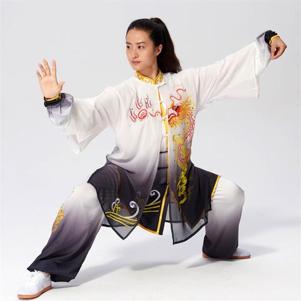 Roupas chinesas de tai chi uniforme kungfu taijiquan competição vestuário bordado quimono qigong para mulheres homens menina menino crianças adul2217