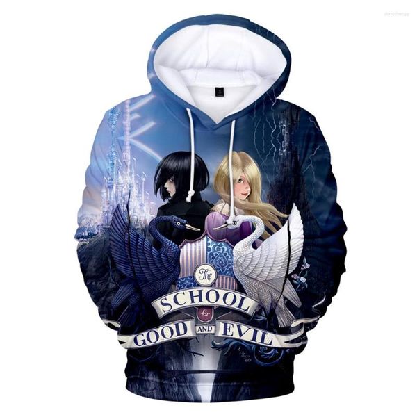 Herren Hoodies WAMNI Die Schule für Gut und Böse Anime Langarm Mode Sweatshirt Cosplay Trucksuit Harajuku Pullover Kleidung