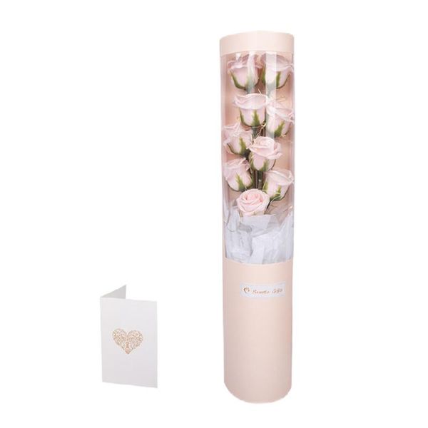 Coroas de flores decorativas Sabonete de banho floral perfumado Rosa Imitação de rosas Flor Conjunto de 9 unidades Caixa de presente para mulheres Meninas Mãe Aniversário Dia dos namorados