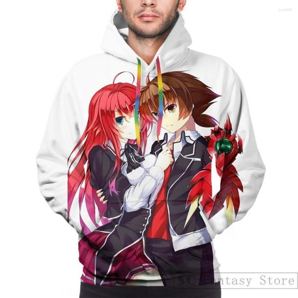 Felpe con cappuccio da uomo Felpa da uomo per donna Divertente High School DXD (4) Stampa Felpa con cappuccio casual Streetwear