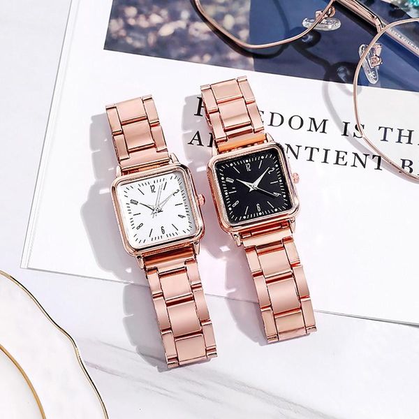 Armbanduhren Luxusuhr Leuchtende analoge Quarz-Armbanduhren für Frauen Digital Net Red mit den gleichen Damen Montre Femme