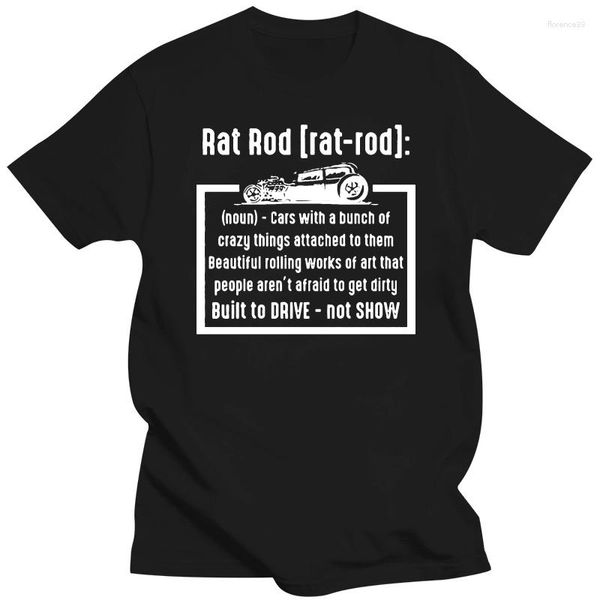 Camisetas masculinas estampadas para homem bem-humorado Harajuku Rod - Rat Car O-neck roupas oversize S-5xl qualidade superior