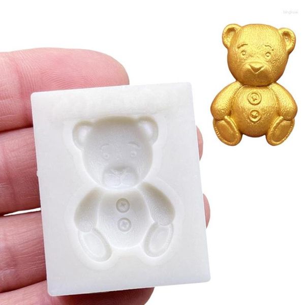 Stampi da forno Piccolo simpatico orso Silicone Sugarcraft Stampo Strumenti in resina Cupcake Decorazione torta fondente