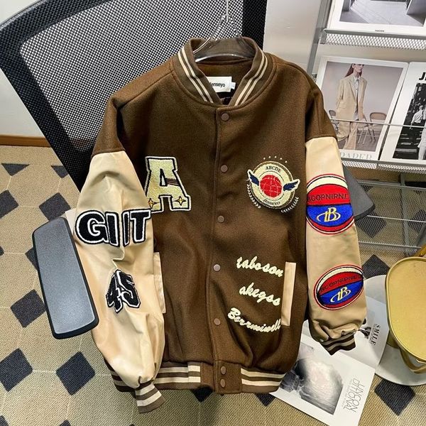 Herrenjacken Varsity Casual American Baseball Uniform Männer Frühlings- und Herbst -Stickerei Stickerei