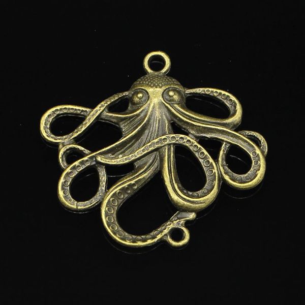 21pcs Zinc Alloy Charms Antique Bronze Lated Octopus Charms для ювелирных изделий изготовления подвески ручной работы 48 45 мм184Z