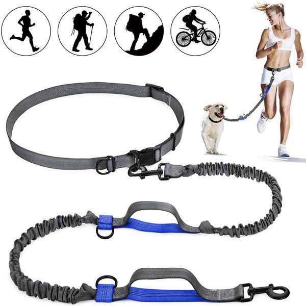 Coleiras para cães Trelas reflexivas Corda de tração Correia para animais de estimação Correia elástica Mãos para correr livremente Puxar metal D ring 230719