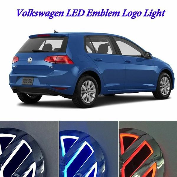 Auto Illuminated 5D LED Car Tail Logo Light Badge Emblem Lampade per Volkswagen VW GOLF Bora CC MAGOTAN Tiguan Scirocco 4D303E