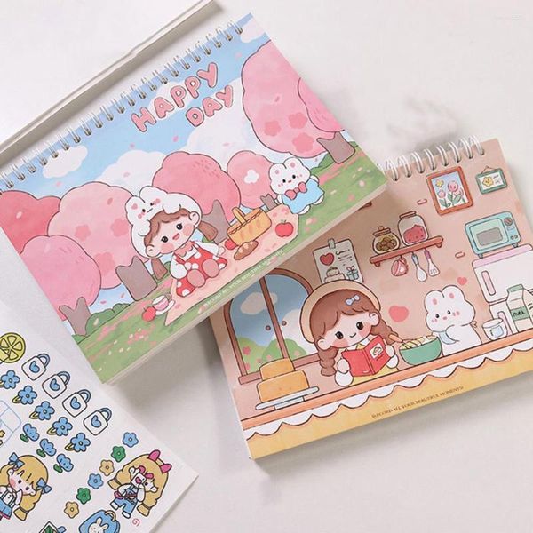 Scrapbook Notebook Double Coil Dual -Side Lose Leaf 40 Seiten A5/A4 Releasepapier DIY Journal Stationery Supplies