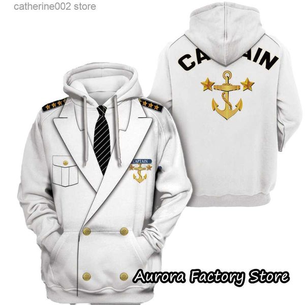 Moletom com capuz masculino novo primavera outono masculino crianças capitão moletom com capuz roupas da moda casual cosplay com capuz tops oversized streetwear uniforme masculino casaco t230719