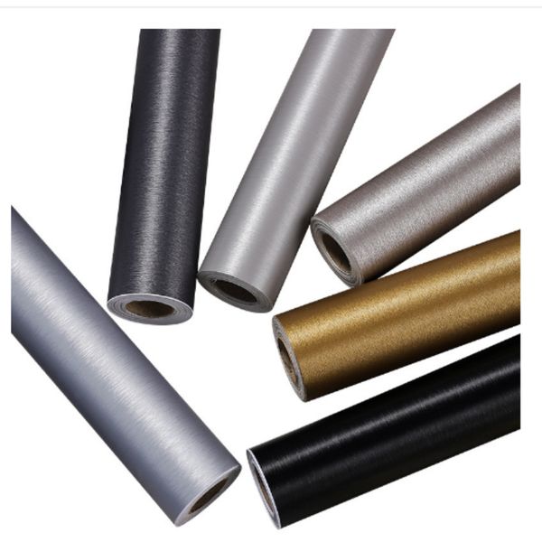 Wandaufkleber Tapete Küche Vinyl selbstklebend Silber Gold Wasserdicht Für Rollen Abnehmbare Wandaufkleber Kühlschrank Wanddekor Desktop DIY Folie 230718