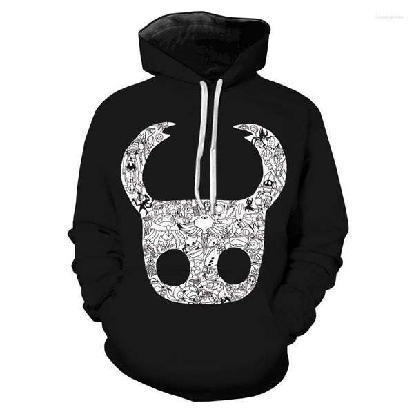 Erkek Hoodies Game Hollow Knight 3d Öde Bir Erkekler Kadın Moda Kişilik Yüksek Kaliteli Anime Hoodie Harajuku Büyük Boyu Sweatshirt