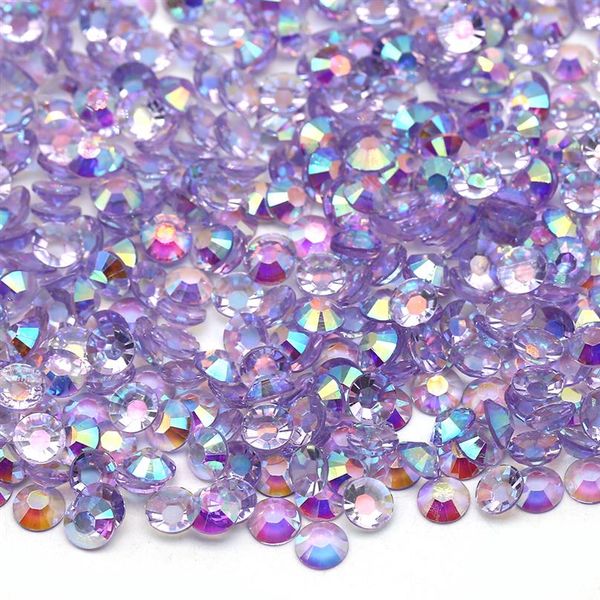 XULIN Resin Bedazzler Crystal Rhinestone Transparent Jelly Purple Ab Non Fix Round For Nail Art Decoration334H