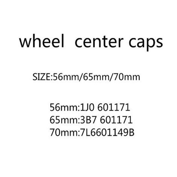 100pcs56mm 65mm 70mm Roda Center Caps Cub Caps Emblema Badge Covers Acessórios para Carro Estilo 3B76011712479