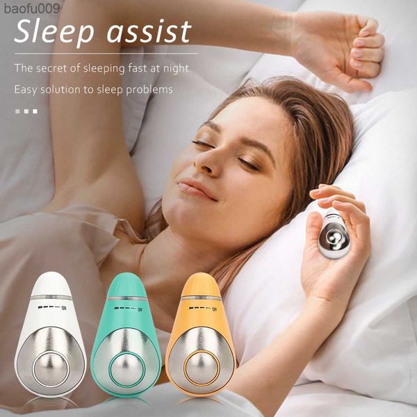 EMS Microcurrent Sleep Aid Device Handheld Mini USB Pressure Relief Anxiety Hypnosis Artifact Smart Sleeper Body Massager L230520