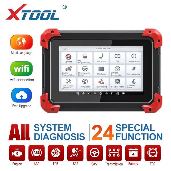 Mais recente XTOOL D7 Automotive All System Diagnostic Tool Code Reader Key Programmer Auto Vin OBDII Scanner com Active Test Bi-Direct294f