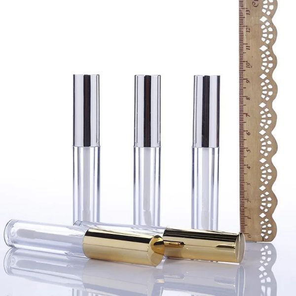 tampa de ouro Atacado quente 250pcs 10ML Mini tubo de brilho labial redondo pacote cosmético frasco de brilho labial recipiente vazio