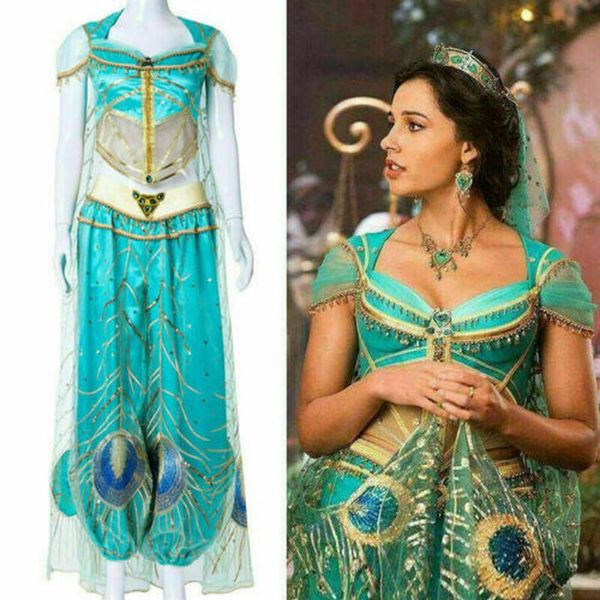 Новый фильм 2019 Aladdin Jasmine Princess Юбка Хэллоуин косплей костюм261T