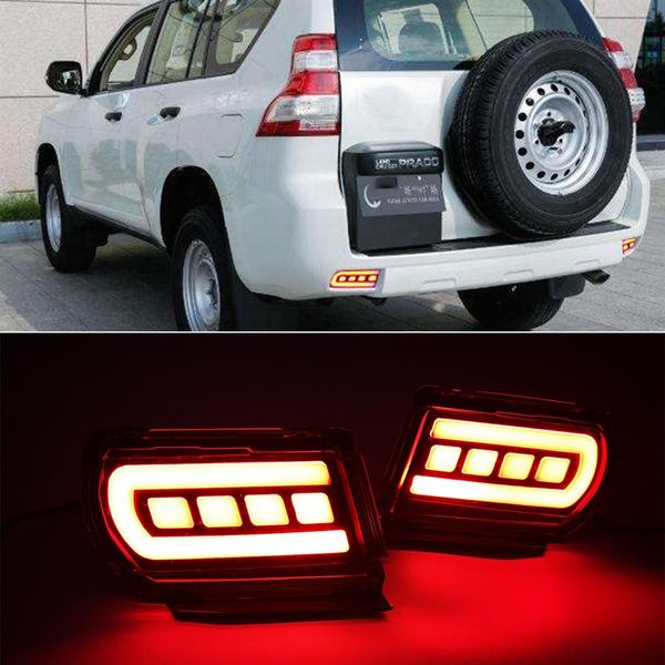 1 par refletor led para toyota land cruiser prado 150 lc150 fj150 grj150 2010-2020 pára-choque traseiro led luz traseira freio light265i