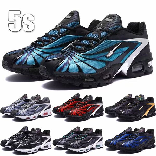 Top Tail Wind 5 5S Scarpe da corsa per uomo Scarpe da ginnastica TW TN Designer Bright Blue Bloody Chrome Black Gold Outdoor Mens Sneakers Taglia 40-47