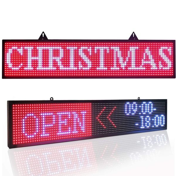 „Anpassbares LED-Display P10-Außenschild für Schaufenster – programmierbare Lauftexttafel mit den Abmessungen 1000 x 200 mm – hell und auffällig“