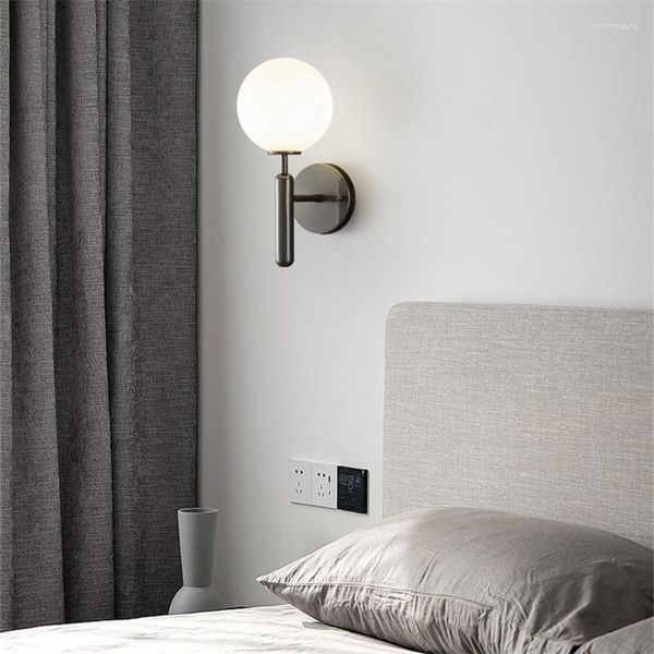 Lâmpadas de parede TEMAR Lâmpada de latão clássica contemporânea LED Simplesmente criativa Iluminação para decoração de quarto de cama em casa