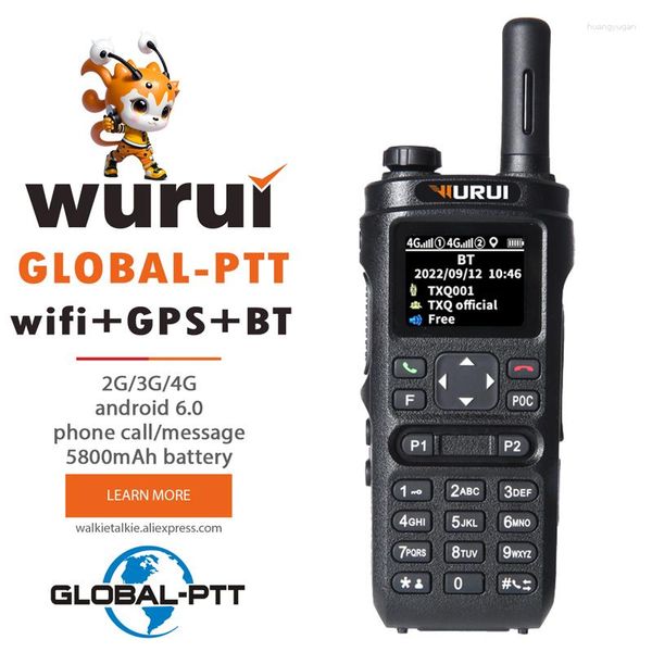 Walkie Talkie Wurui Global-PN98 4G POC Zello Radios Ham Long Range Amateur Professional Mobile Chone Car Двухсторонний