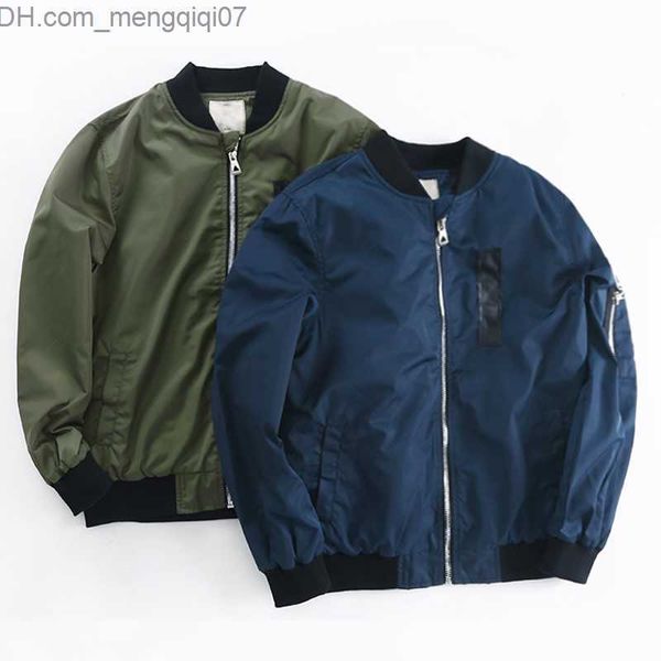 Cappotto 2022 Primavera Autunno Giacca da ragazzo Bomber Giacca verde Giacca a vento da ragazzo Giacca solida per bambini Z230720