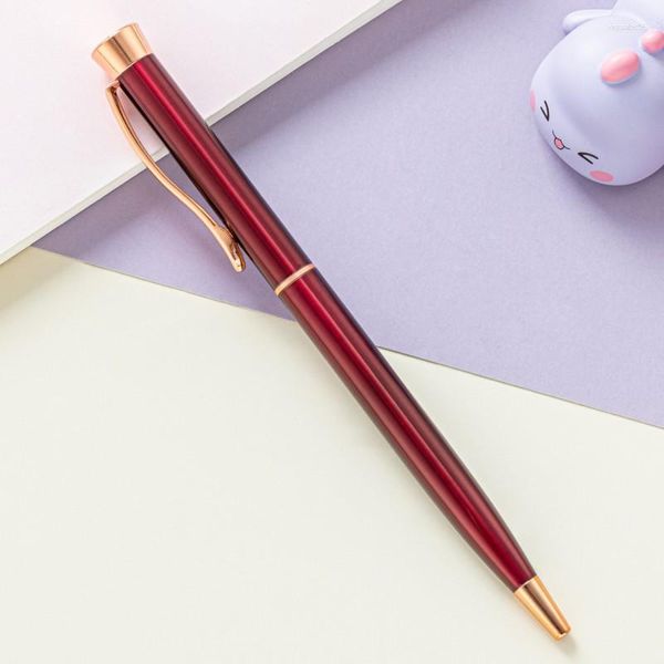 50шт/лот Slim Metal Ballpoint Pens Rose Rose Gold