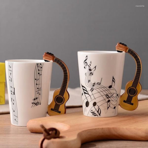 Кружки домохозяйства иностранная торговля керамическая водяная чашка творческая музыка любители кофе простая кружка