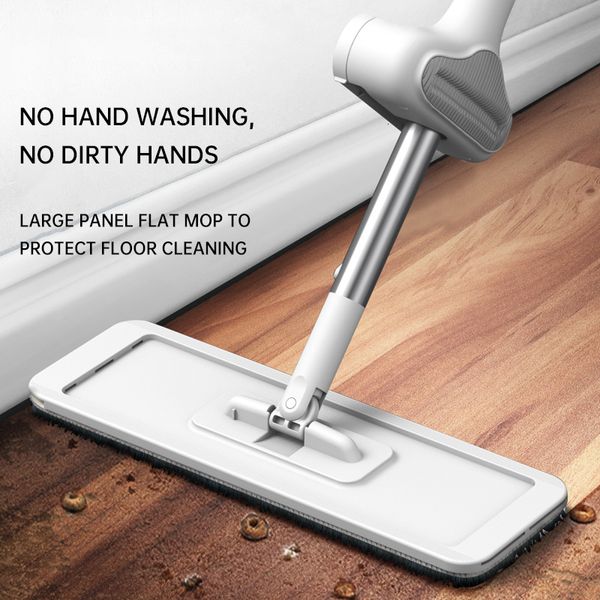 Esfregonas Esfregonas de limpeza sem mãos para uso doméstico Piso de madeira Absorvente Pano de limpeza Lazy Labor-Saving Grande Plana Esfregão sem lavagem Balde Atacado 230718