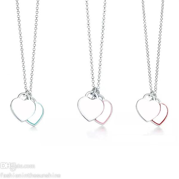 Lüks moda kolye tasarımcısı mücevher aşk kalp kolye kadın parti hediyesi kız arkadaşı için gümüş tasarımlar fikirler zincir l342l