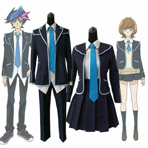 Yu-Gi-Oh VRAINS Yusaku Fujiki Zaizen Aoi Schuluniform Set Cosplay Kostüm Suit239N