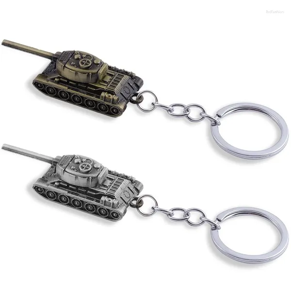 Клавные модные 3D World of Tanks Key Chains Vintage Tin Bronze Color Colarechain Металлические подвесные кулоны для мужчин Женские украшения подарки