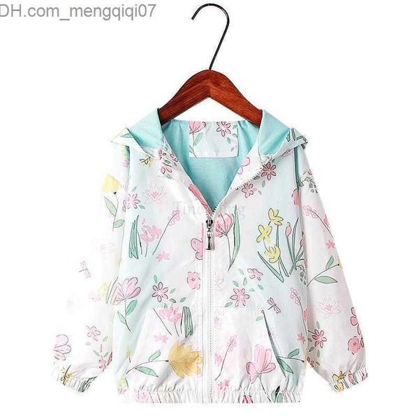 Mantel Kinder bedruckter Hoodie Kindermantel Einhorn Regenbogen Mädchenjacke Kinderkleidung Frühling und Herbst Mädchenjacke Z230719