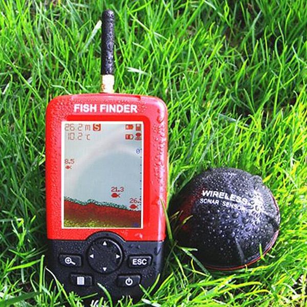 Fish Finder Atualizado Fishfinder localizador de peixes sem fio Alarme de peixes Sensor de sonar portátil Isca de pesca Echo Sounder findfish 230718