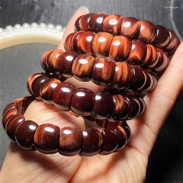 Pulseira Natural Red Tiger Eye Stone Pulseira Fashion Women Healing Jewelry Gemstone Reiki Energy Gift Holiday Gift 1PCS