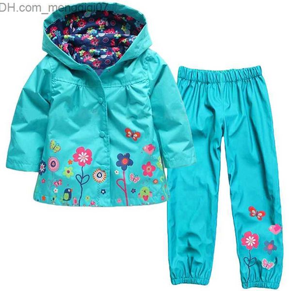 Set di abbigliamento Abbigliamento per bambini antivento impermeabile primavera e autunno abbigliamento per ragazzi giacca impermeabile + pantaloni 2 abbigliamento sportivo per bambini Z230719