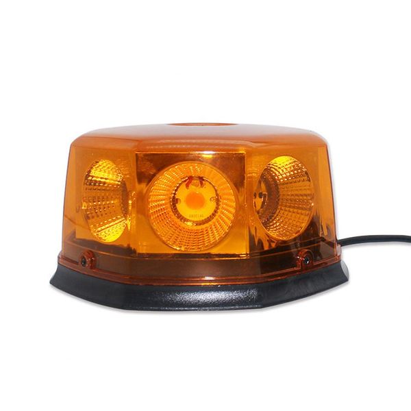 Bernsteinfarbene LED-Leuchte für Verkehrssicherheit und Notfallwarnung in DC 12 V bis 24 V und rotierendem Blinkmuster mit Magnet2296