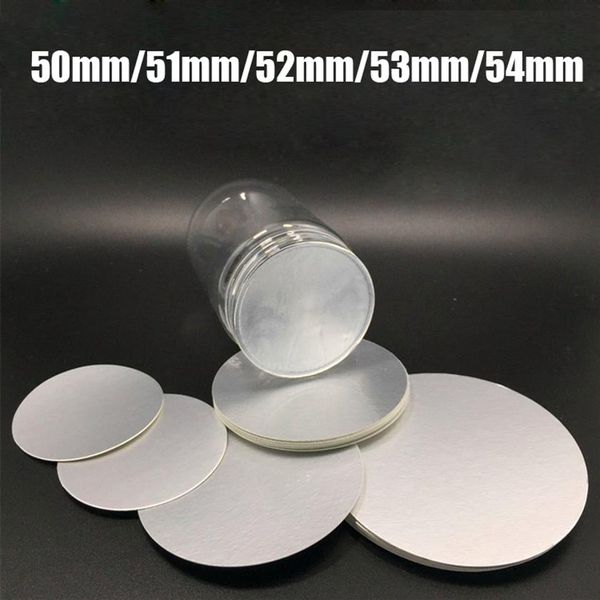 200 Stück 50 mm 51 mm 52 mm 53 mm 54 mm elektrische Induktions-Aluminiumfolienversiegelung Alumunim-Foliendichtung für PET PE PP PS PVC HDPE Glas Acryl286S