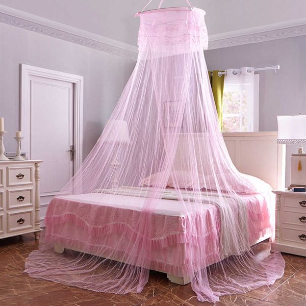 Dia60cm cama cheia mosquiteiro de porta única cúpula cortina de cama pendurada princesa mosquiteiro rede dossel decoração do quarto