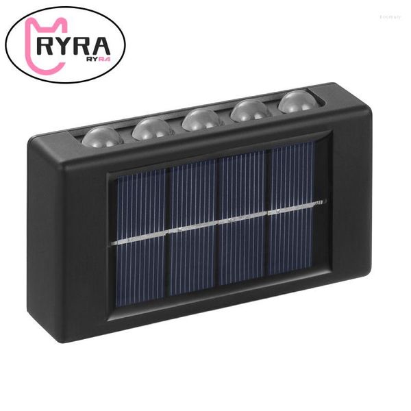 Lâmpada de parede lâmpadas solares para jardim pátio rua solor luz led 8/10/12/16 led alimentado varanda decoração decoração de casa